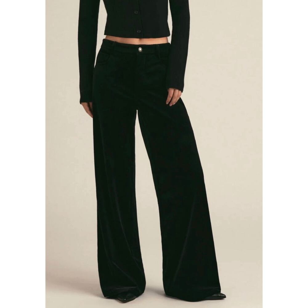 Favorite Daughter The Ollie Black Out Collection Wide Leg Pants Sz 29 High Rise